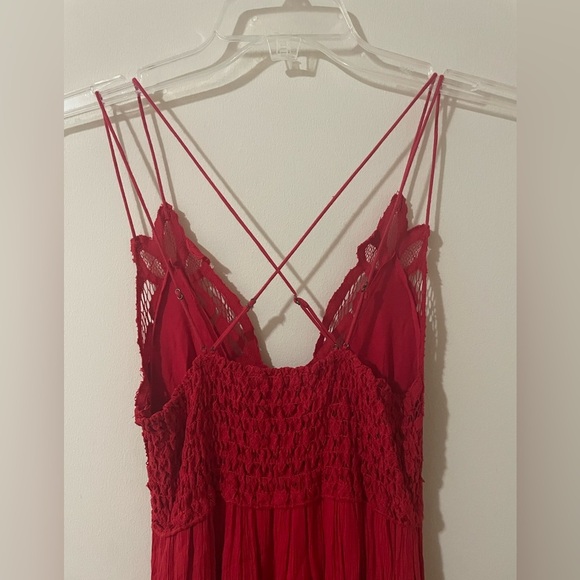 Free People FP One Adella Red Maxi Dress Size XS - Picture 4 of 9